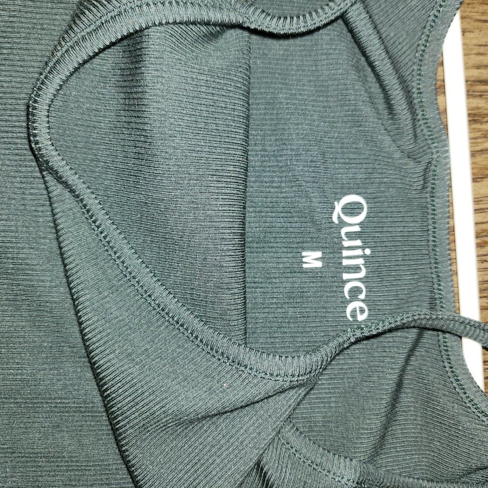 Quince Tencel Rib Knit Maxi Slip Dress NWT Teal Med - Picture 4 of 7